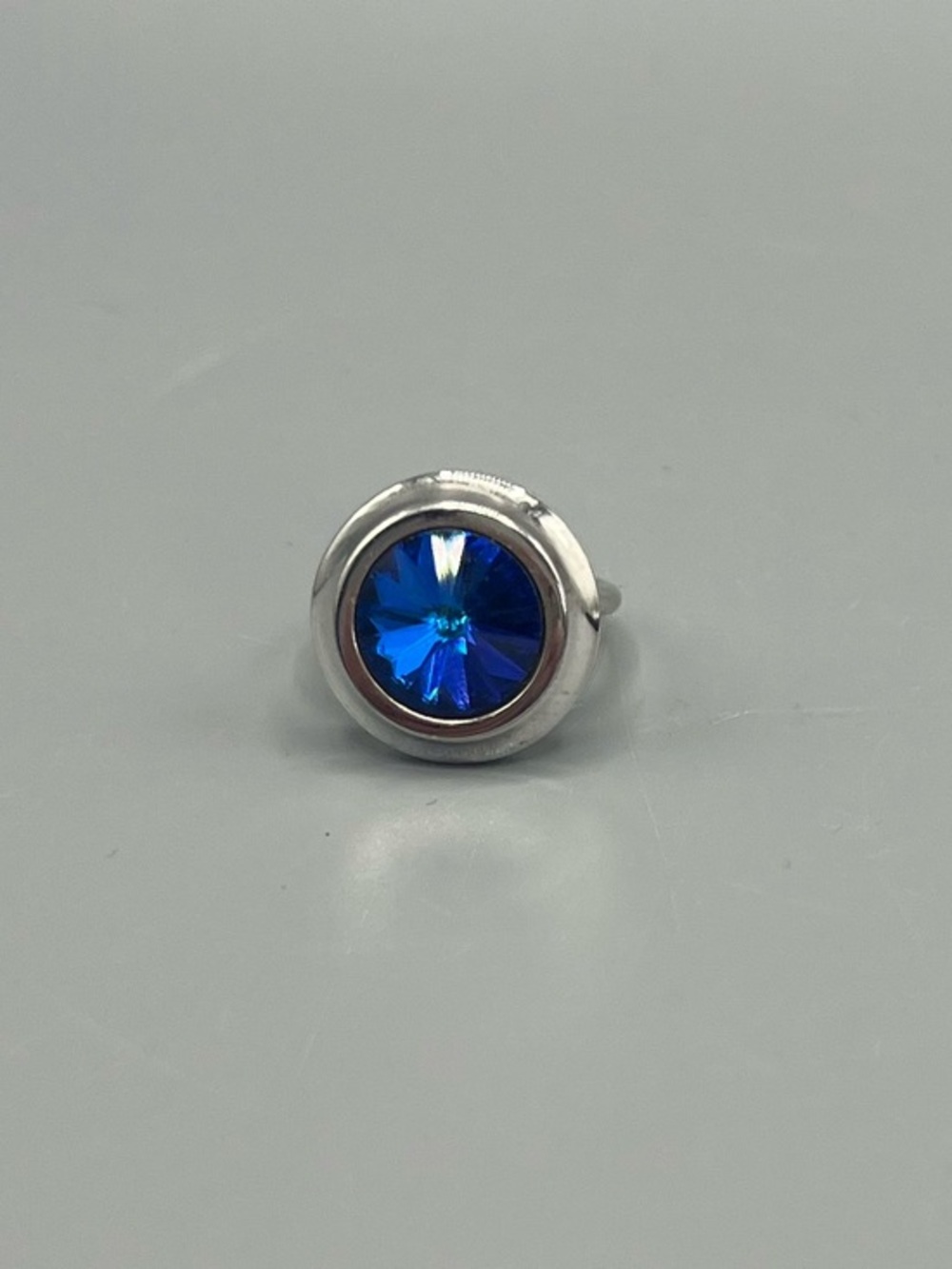 Vintage Sarah Coventry 1971 Blue Liquid Lights Ring